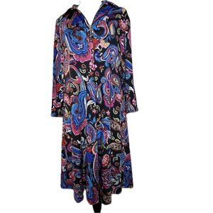 Ava & Grace Retro Paisley Print Knee Length‎ 3/4 Sleeve Dress Size L